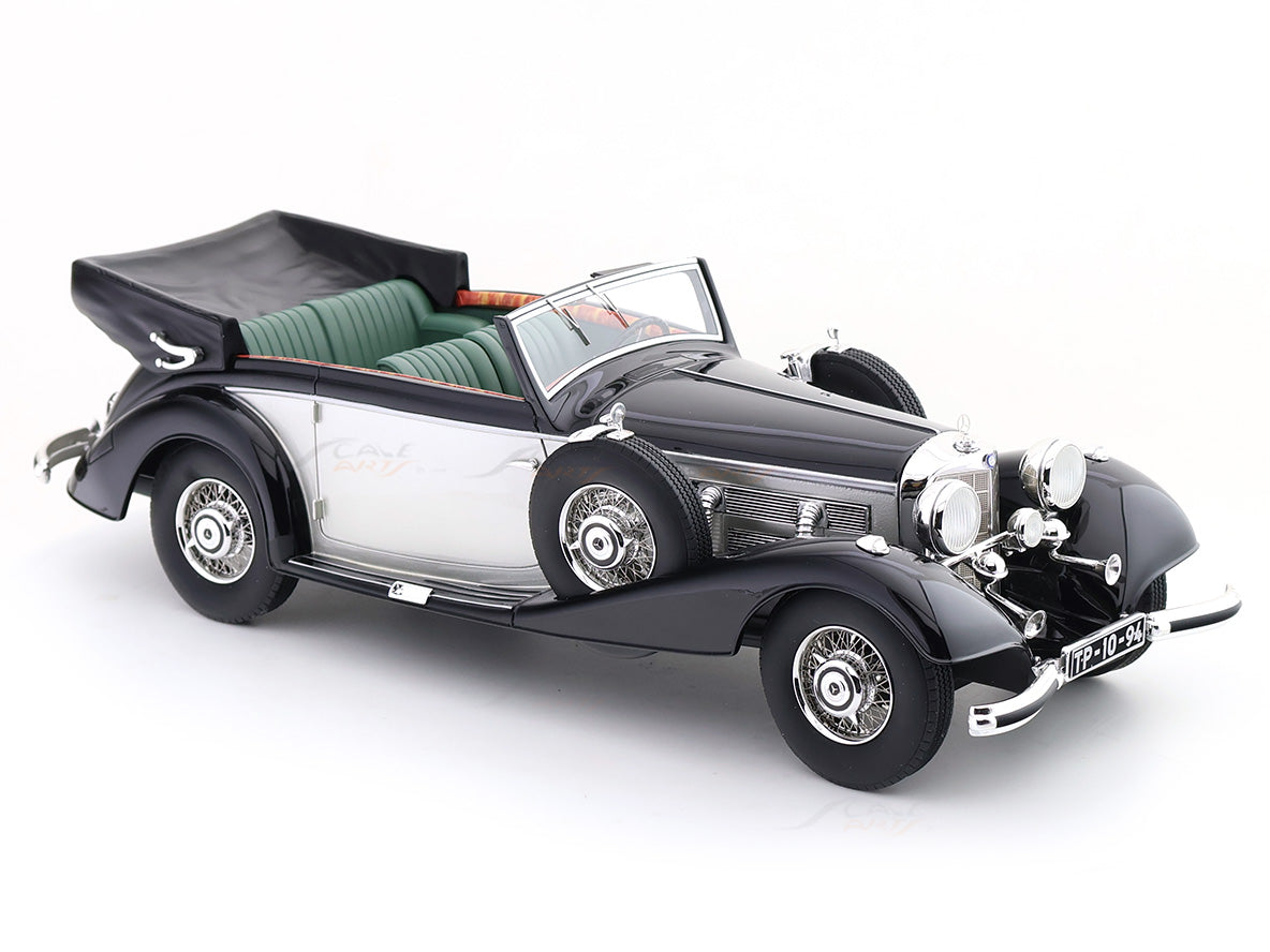 1936–38 Mercedes-Benz 540K Convertible B black silver 1:18 Cult