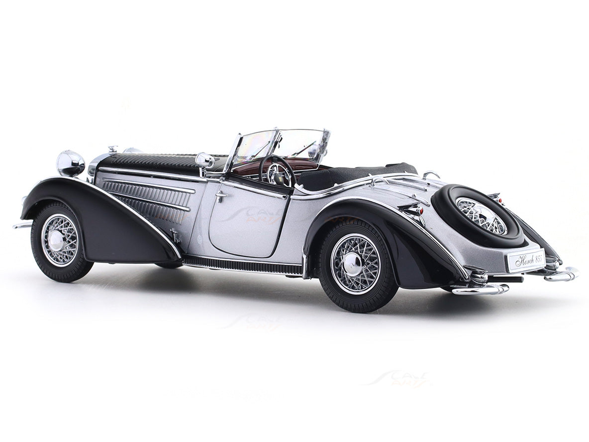 1939 Horch 855 Roadster Black & Silver 1:18 Scale Model | Sunstar