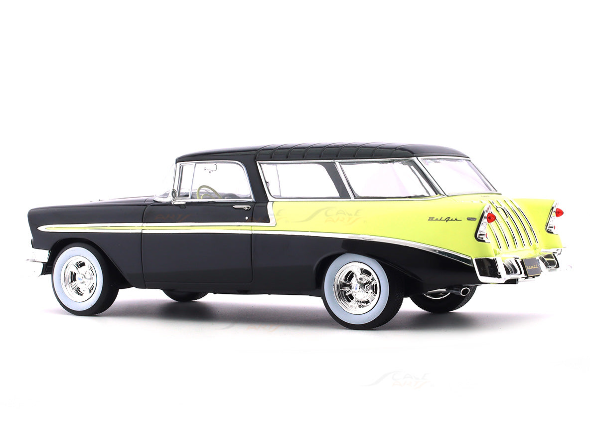 No200ミニカー1/18箱あり 1956 CHEVROLET BEL AIR 1956 Chevrolet Bel Air Nomad Black 1:18 KK Scale diecast scale