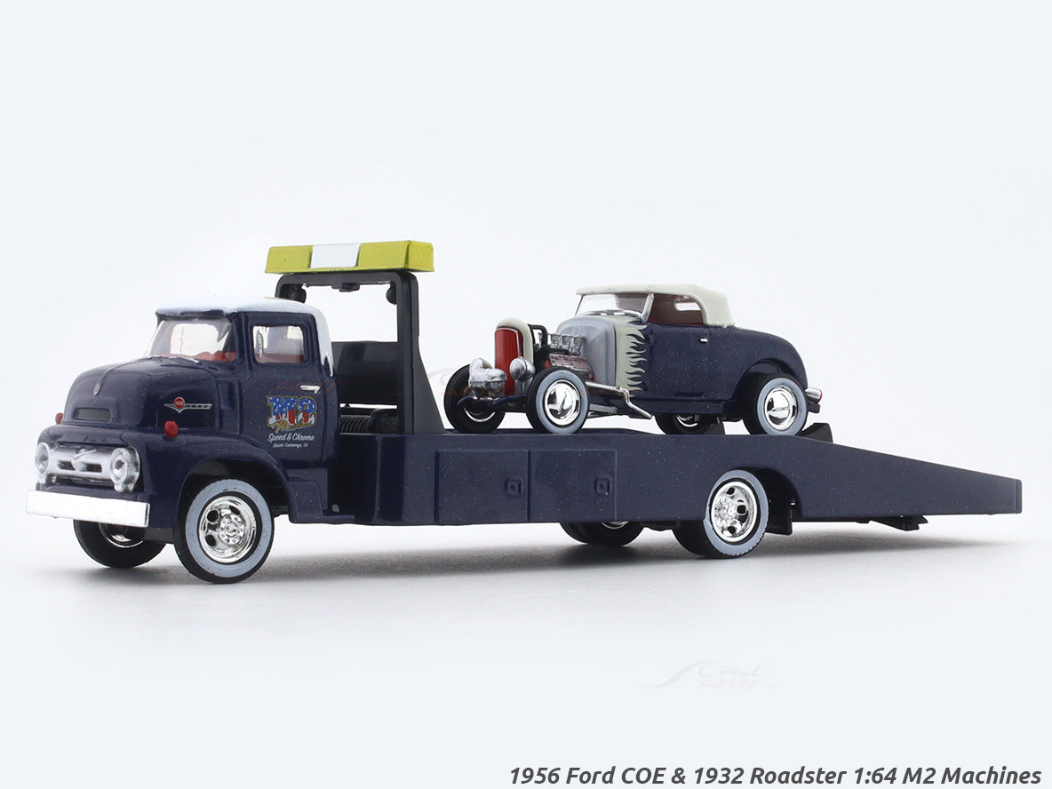1956 Ford COE & 1932 Roadster 1:64 M2 Machines diecast hauler