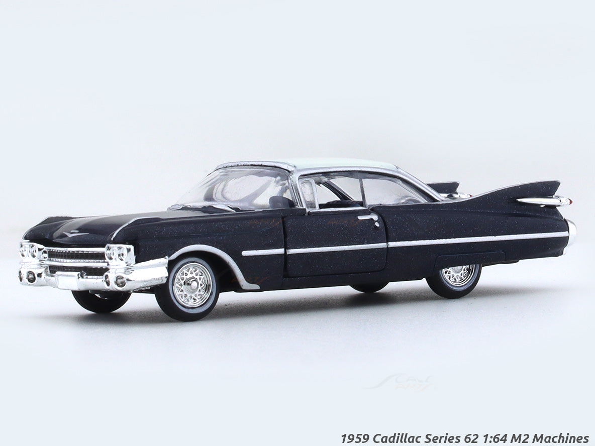 1959 Cadillac Series 62 black 1:64 M2 Machines diecast scale car