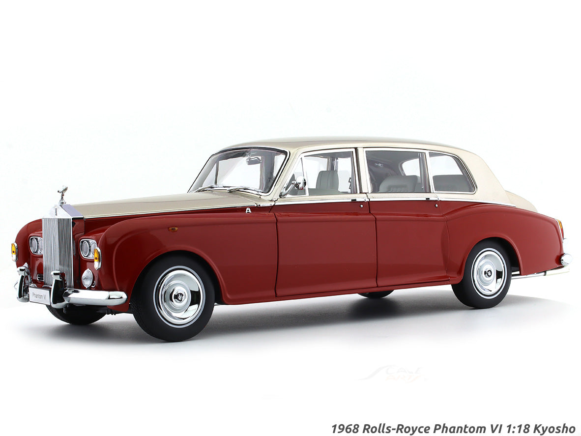 再値下げ！1/18 ロールスロイス　rolls roys phantom vi 1968 Rolls-Royce Phantom VI Red / Beige 1:18 Kyosho licensed