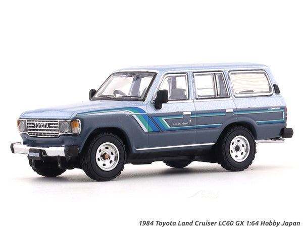1984 Toyota Land Cruiser LC60 GX blue 1:64 Hobby Japan diecast scale model collectible