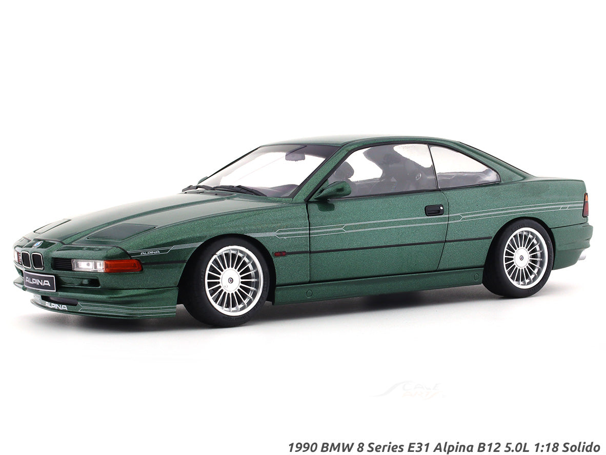 1990 BMW 8 Series E31 Alpina B12 5.0L Green 1:18 Solido diecast scale ...