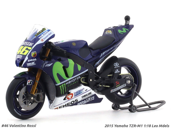 2015 Yamaha TZR-M1 #46 Valentino Rossi 1:18 Leo Mdels diecast scale model bike