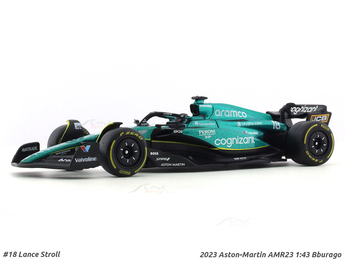 Modèle Réduit Aston Martin AMR23 N°18 Lance Stroll 2023 - Burago 1:43 - Neuf En Boîte