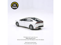 PreOrder : 2023 Toyota Prius Wind Chill White 1:64 Para64 diecast scale model car
