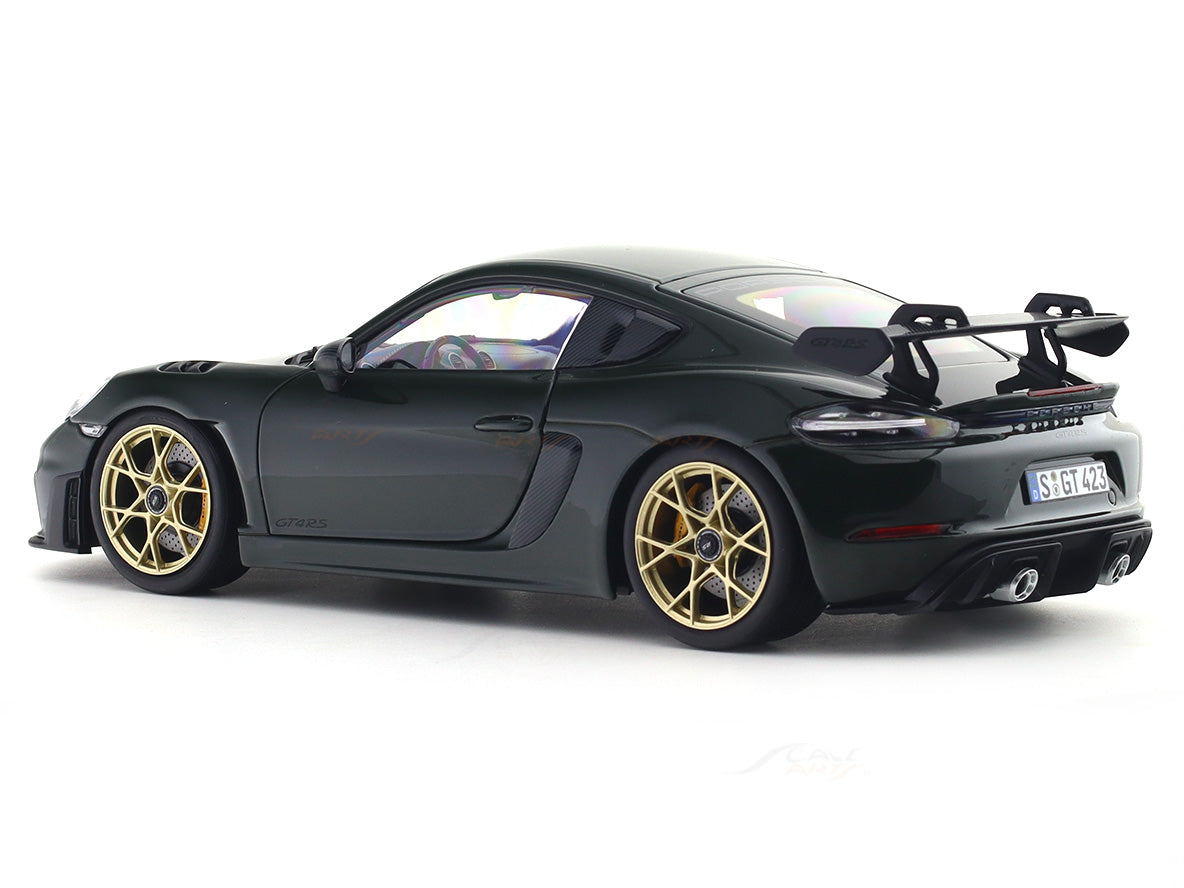 Norev 1/18 2023ポルシェ ケイマン GT4 RSモデルミニカー 2023 Porsche Cayman GT4 RS Weissach Brewster Green 1:18 Norev Licensed