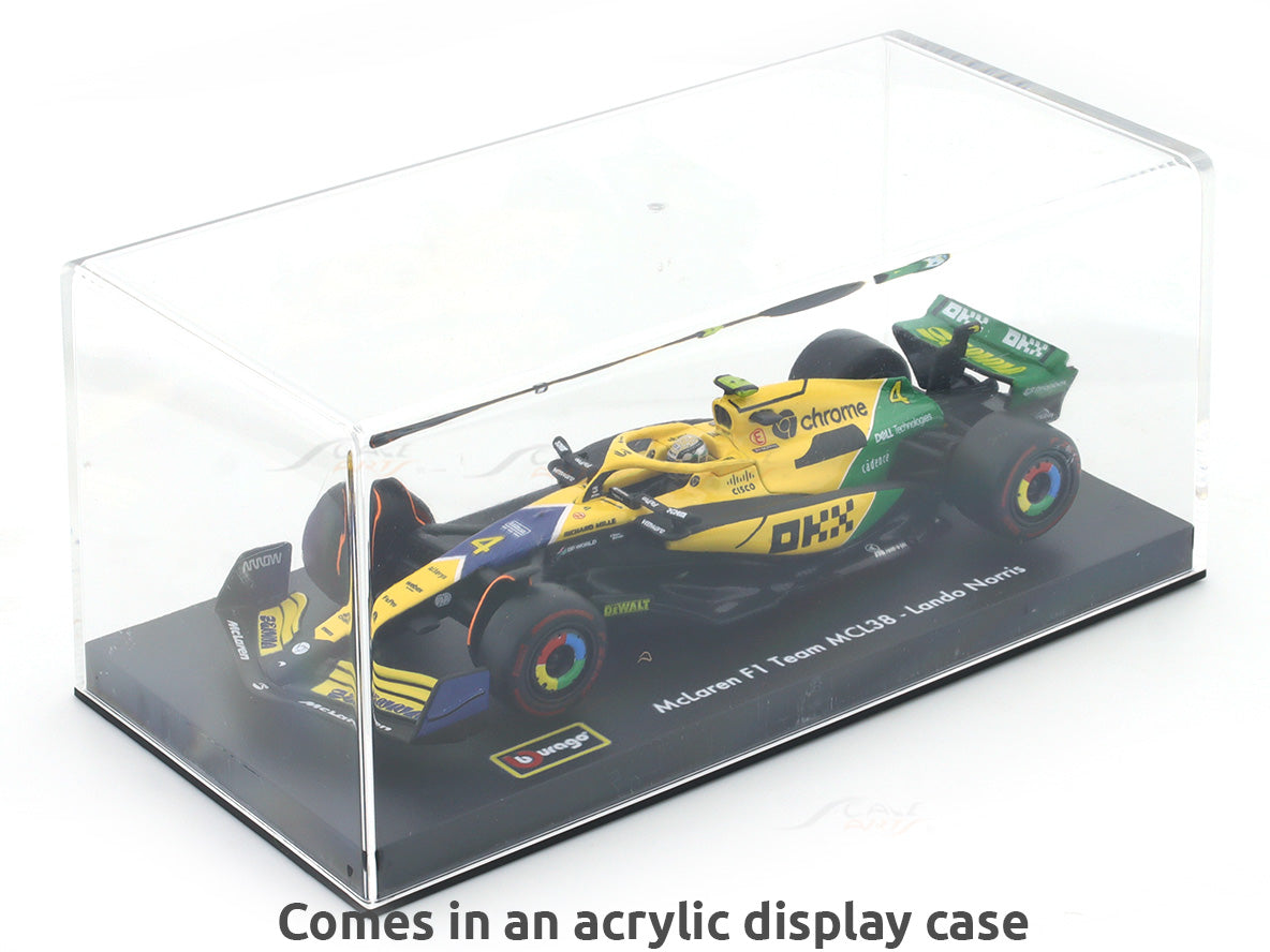 2024 McLaren MCL38 Lando Norris Senna Tribute 1:43 Bburago Formula  diecast scale model car
