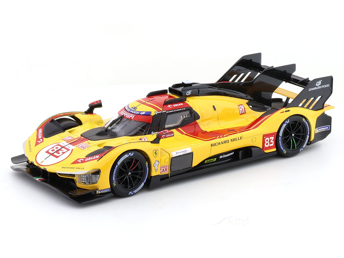 Bburago – Ferrari 499P 24H LMH Hypercar 2024 #83 – Miniature 1:43, Réplique AF Corse Le Mans, Licence Officielle Ferrari – Dès 14 Ans