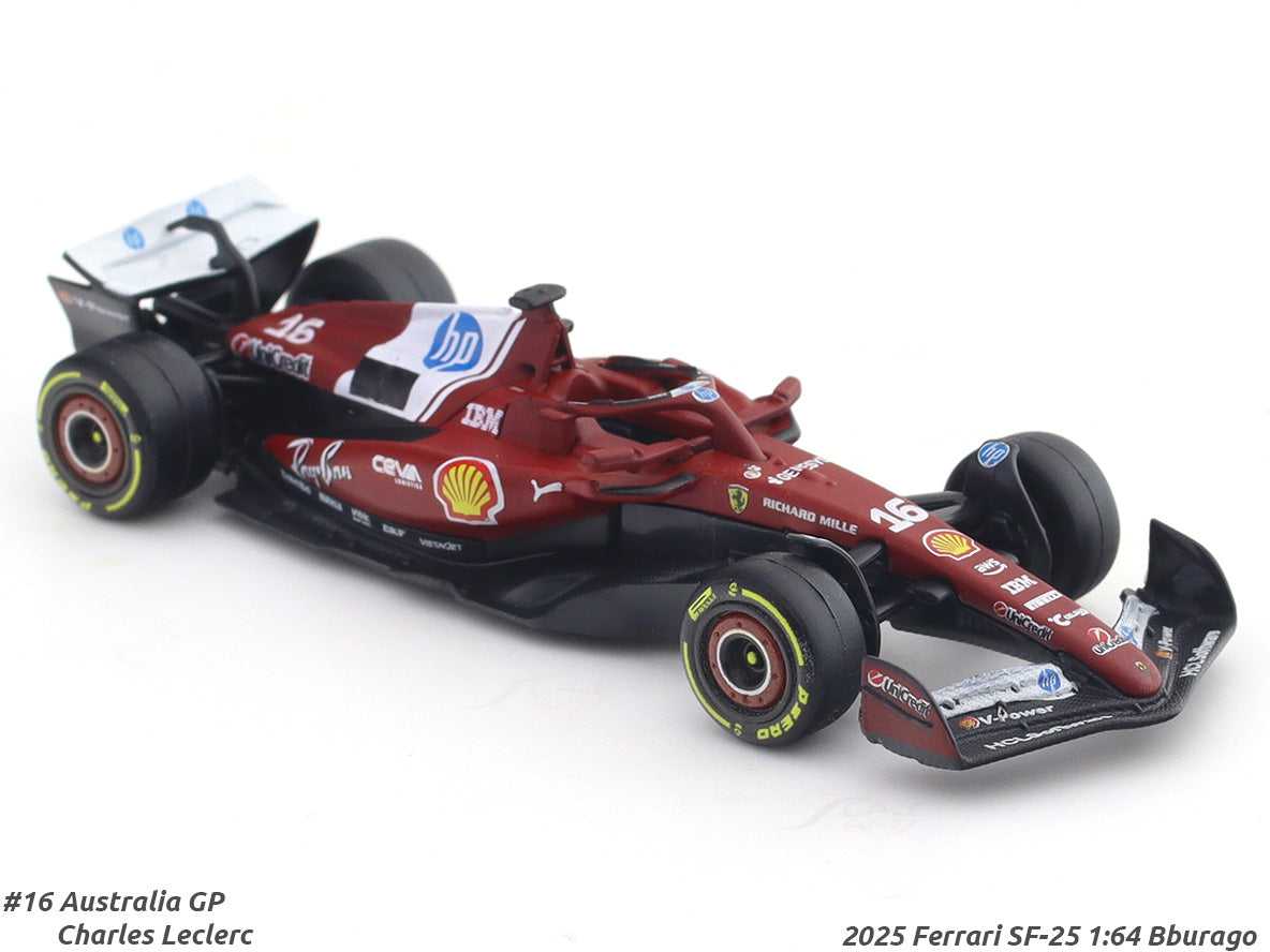 2025 Ferrari SF25 No 16 1:64 Bburago Licensed Diecast Formula 1