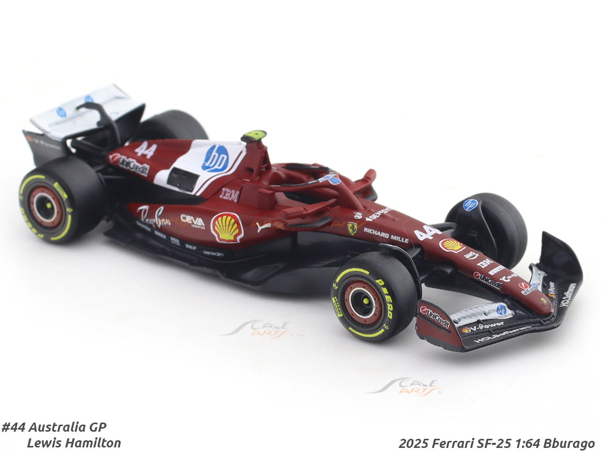 2025 Ferrari SF25 No 44 1:64 Bburago Licensed Diecast Formula 1