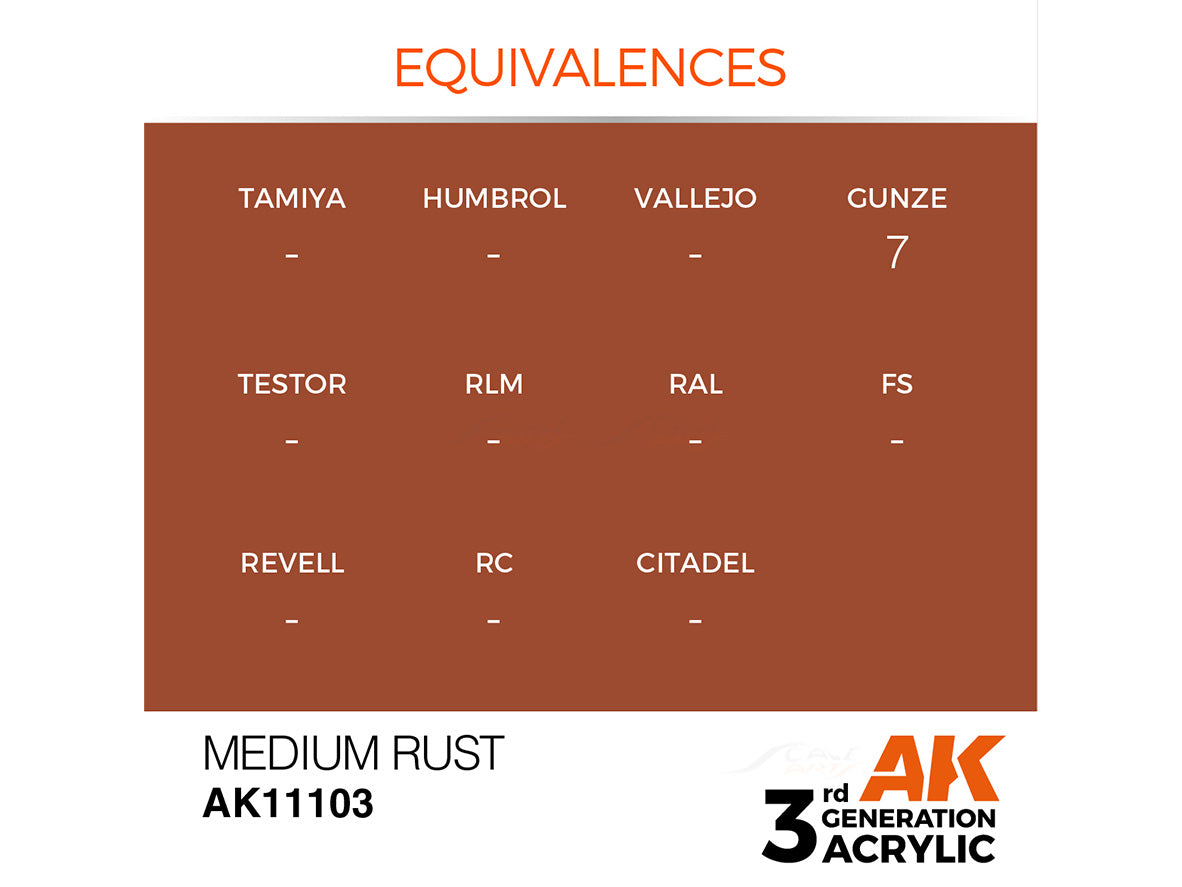 Medium Rust 17ml AK Interactive acrylic color AK11103 | Scale Arts India