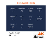 Dark Blue 17ml AK Interactive acrylic color AK11181