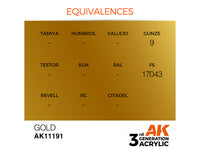 Gold 17ml AK Interactive acrylic color AK11191