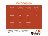 Penetrating Red ink 17ml AK Interactive acrylic color AK11227