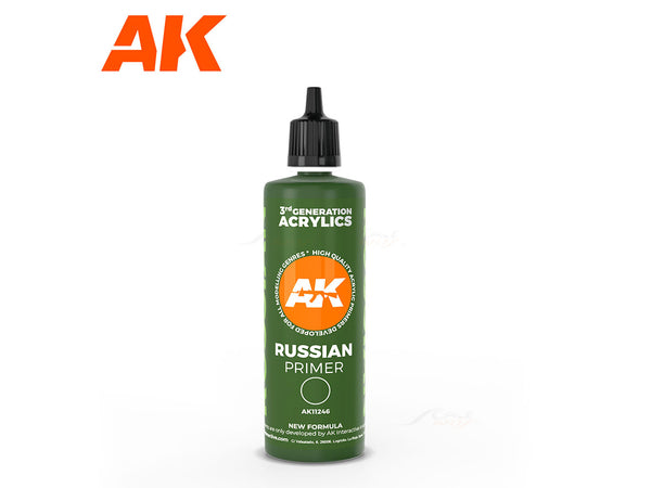 Russian Green Primer 100 ml AK Interactive acrylic color AK11246