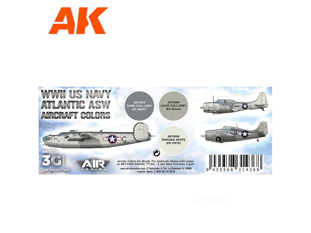 AK Acrylics 3Gen AIRCRAFT SET – WWII USAAF Aircraft Colors Vol.1, 4 Farben à 17ml, Sand, Neutral Grey, Medium Green, Olive Drab AK Acrylics 3Gen AIRCRAFT SET – WWII USAAF Aircraft Colors Vol.1, 4 Farben à 17ml, Sand, Neutral Grey, Medium Green, Olive Drab
