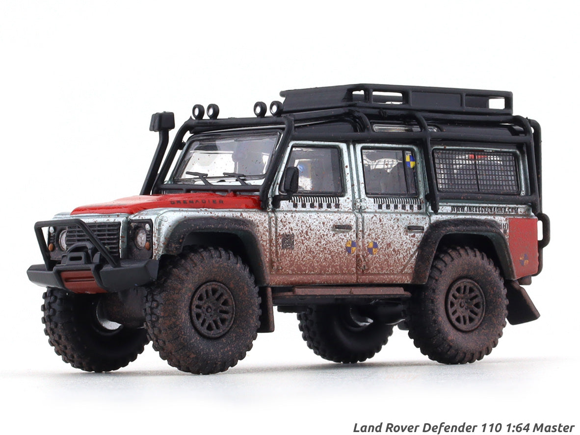 Land Rover Defender Dirty Version – Jurassic Park + Figurine – Time Micro 1/64