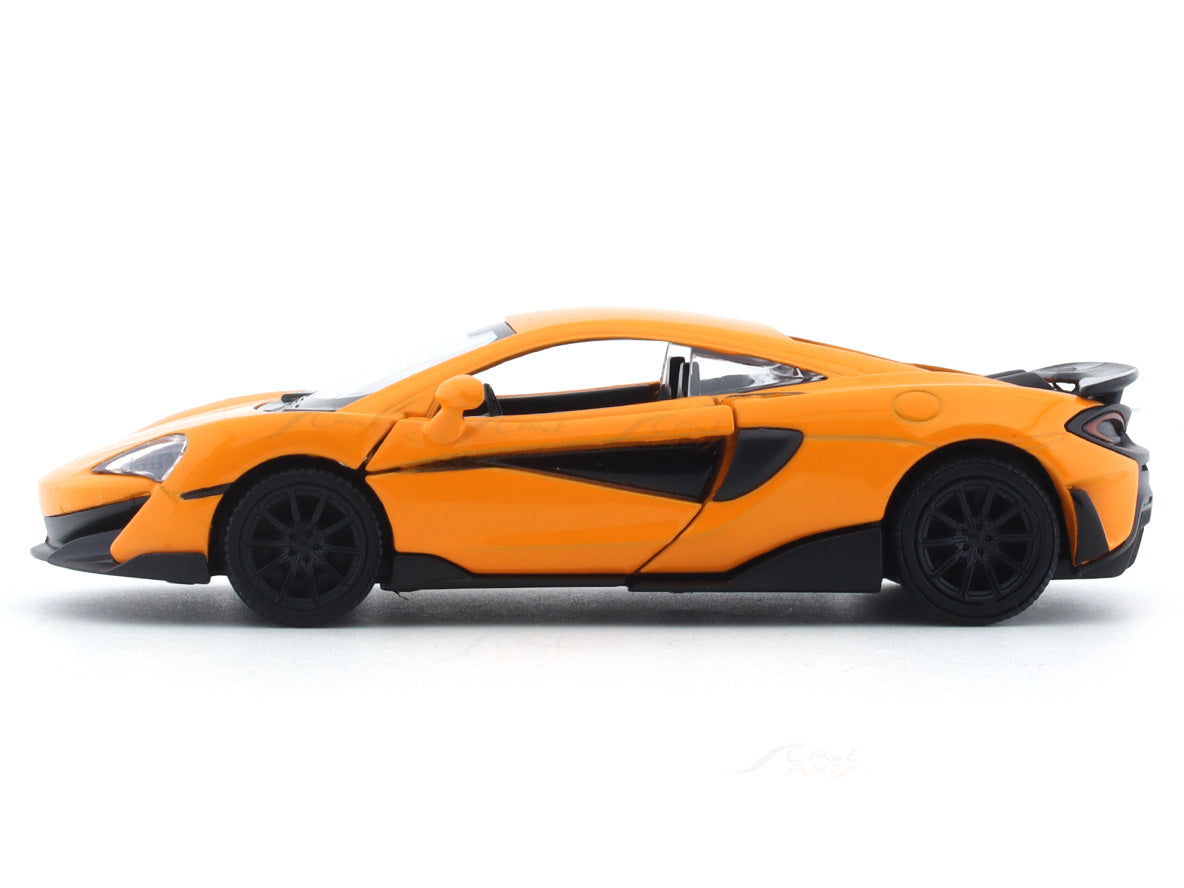 McLaren 600LT orange 1:33-42 RMZ City inch pullback diecast scale model car