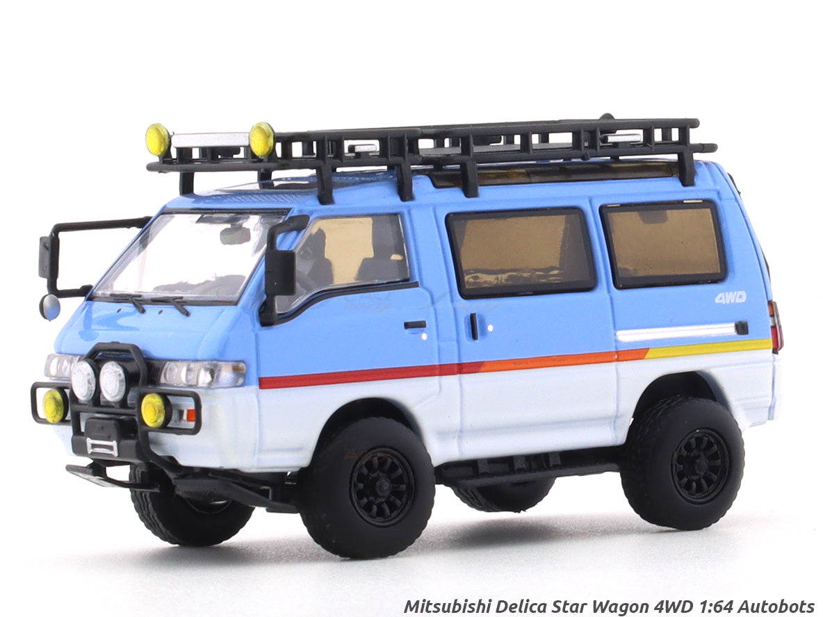 801-330　Autobots 1/64 三菱 デリカ #204 三菱石油 Mitsubishi Delica Star Wagon 4WD red silver 1:64 Autobots Model diecas
