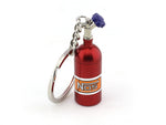 NOS cylinder red metal keyring / keychain