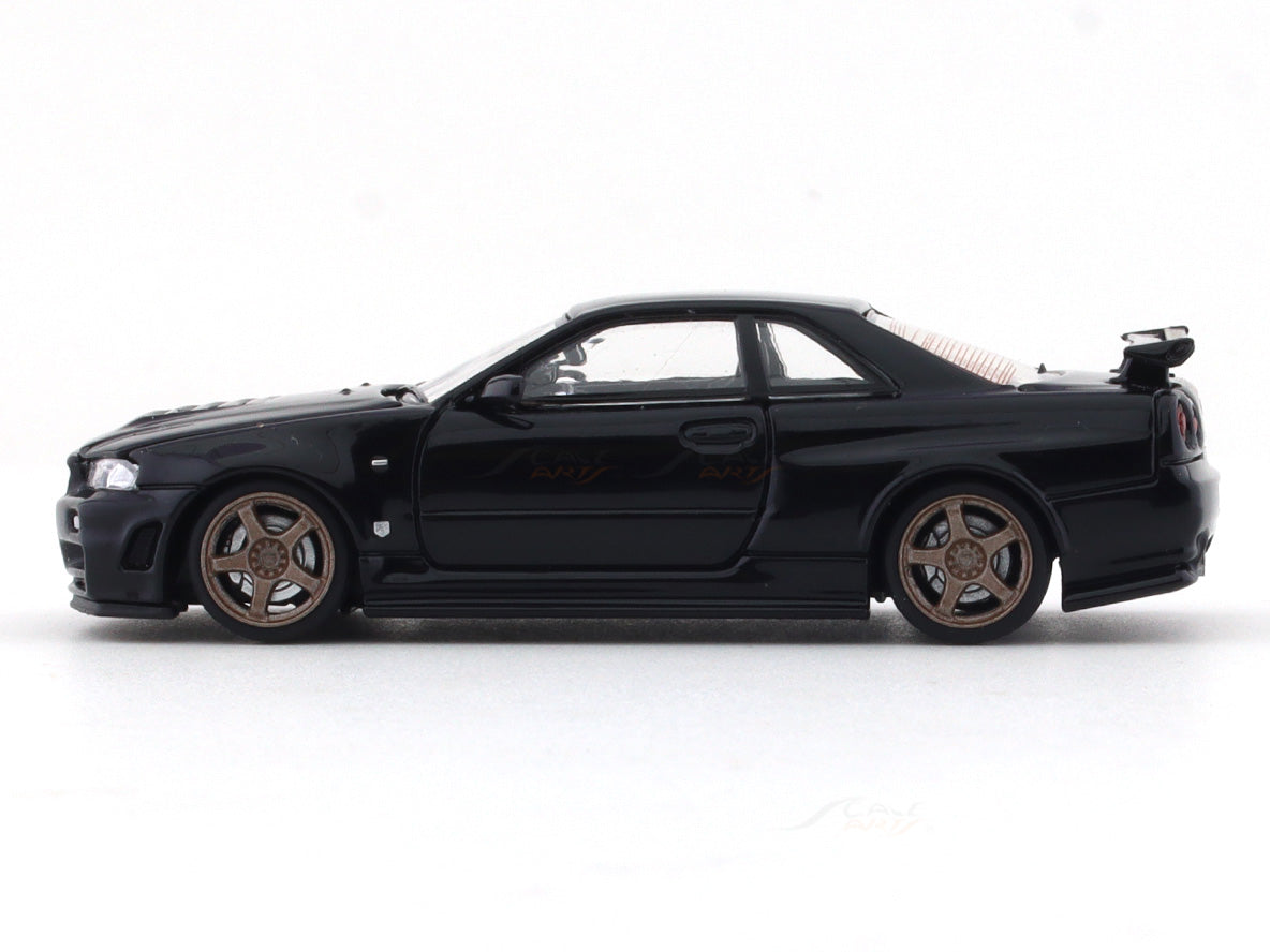Nissan Skyline GT-R R34 Z Tune black 1:64 Time Micro diecast scale