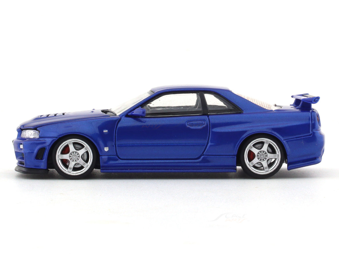 ミニカー NISMO SKYLINE GT-R S-TUNE(R34) Nissan Skyline GT-R R34 Z Tune blue 1:64 Time Micro diecast scale
