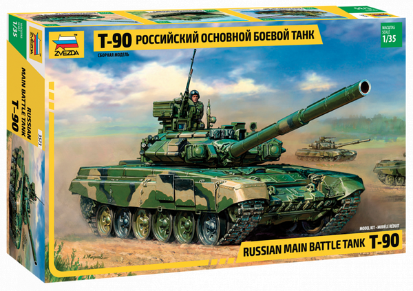 Russian main battle tank T-90 1:35 Zvezda plastic model kit