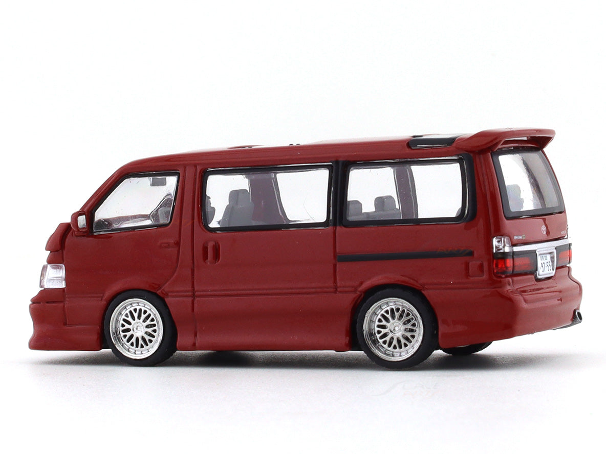Toyota Hiace Wagon red 1:64 Tarmac Works diecast scale car collectible