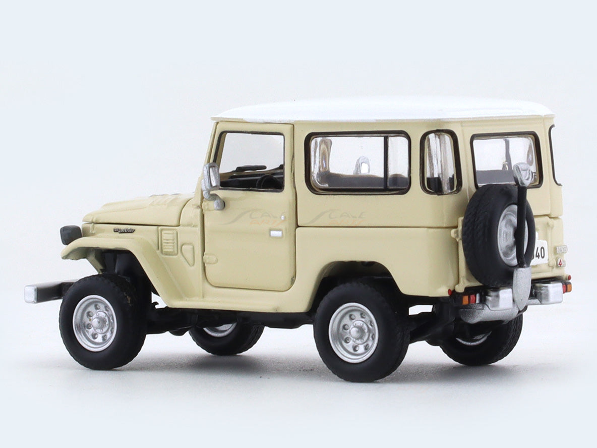 Toyota Land Cruiser FJ40 beige wt 1:64 Hobby Fans diecast scale