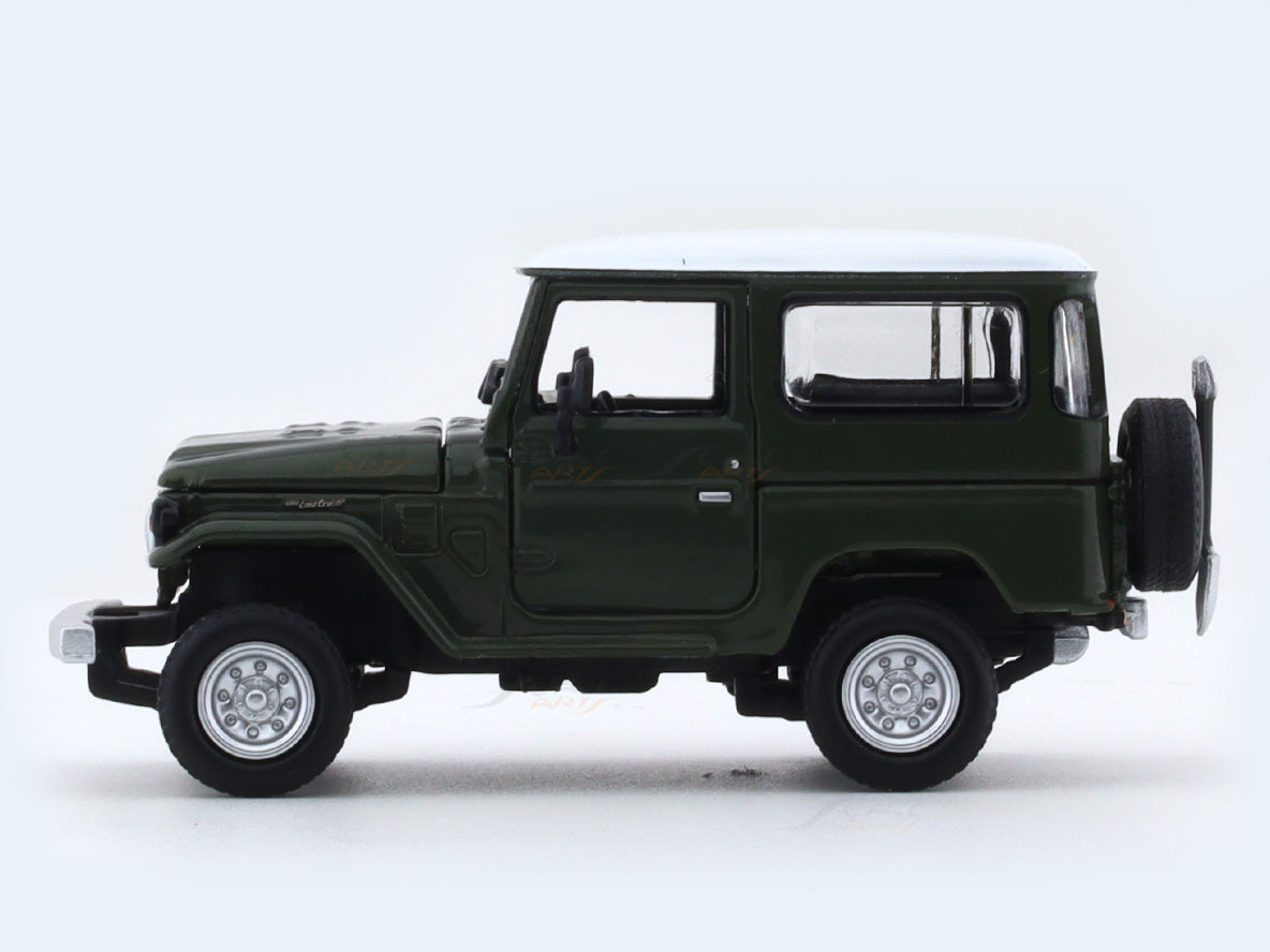 Toyota Land Cruiser FJ40 Green White 1:64 Hobby Fans diecast scale