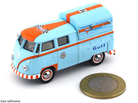 Volkswagen T1 pickup Gulf blue 1:64 Mini Dream diecast scale model
