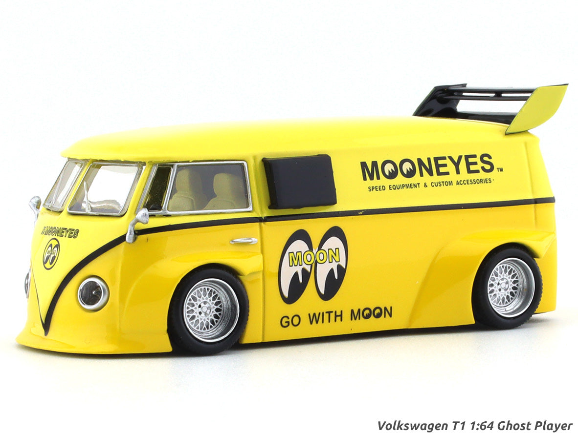 Volkswagen T1 Mooneyes yellow 1:64 Ghost Player diecast scale