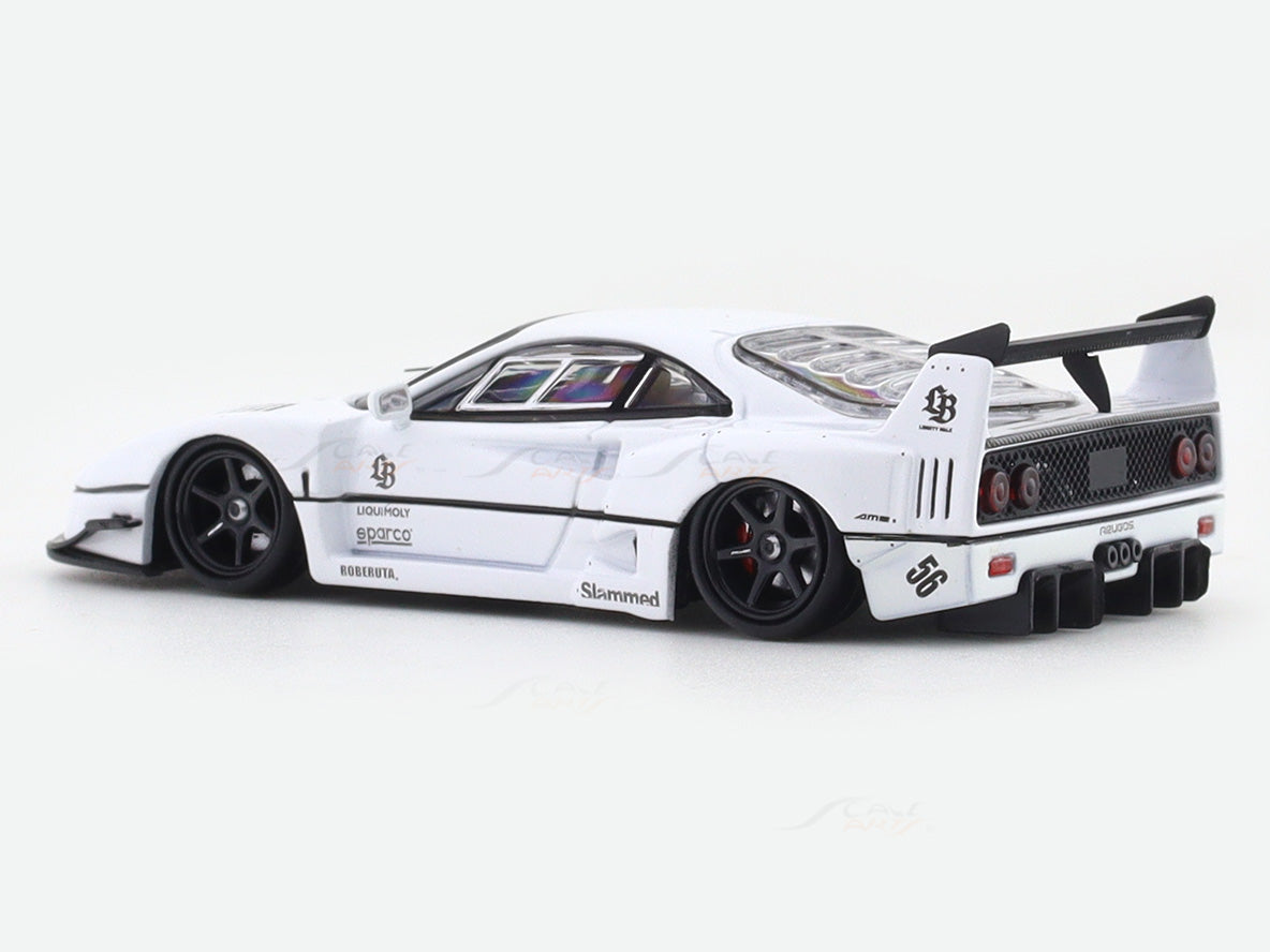 Ferrari F40 LBWK white 1:64 Street Warrior diecast scale model car