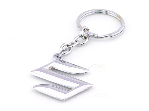 Suzuki logo chrome metal keyring / keychain
