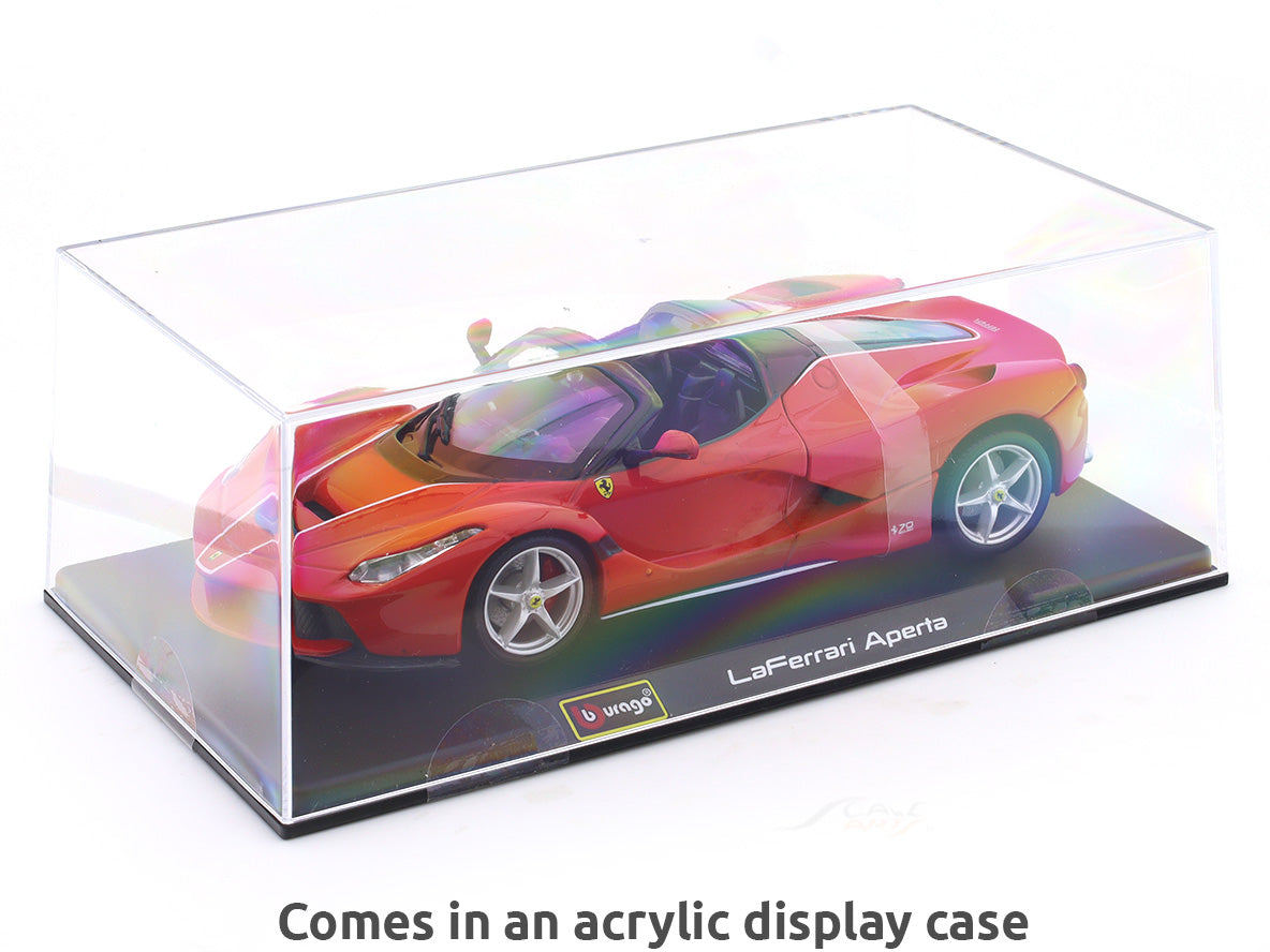 LaFerrari 赤　ディスプレイケース付 LaFerrari Aperta red with Acrylic case 1:24 Bburago licensed diecast S