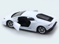 Lamborghini like white pull back alloy car