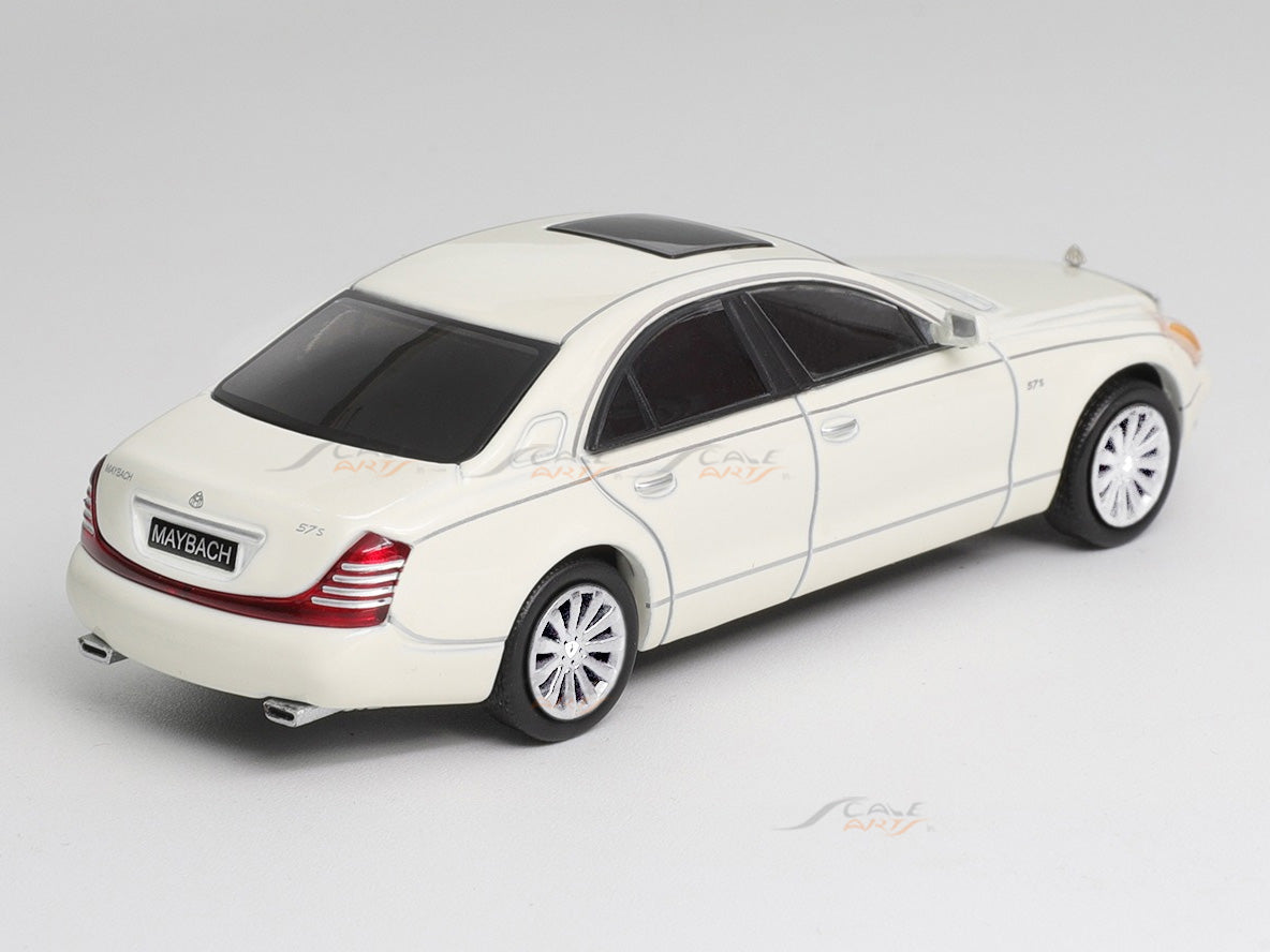 Mercedes-Maybach 57S White 1:64 Shadow Diecast Model Car | Luxury
