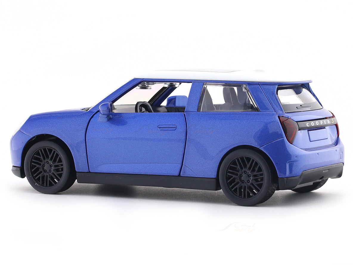 Mini Cooper SE J01 Blue 1:28 MSZ licensed diecast Scale Model car coll