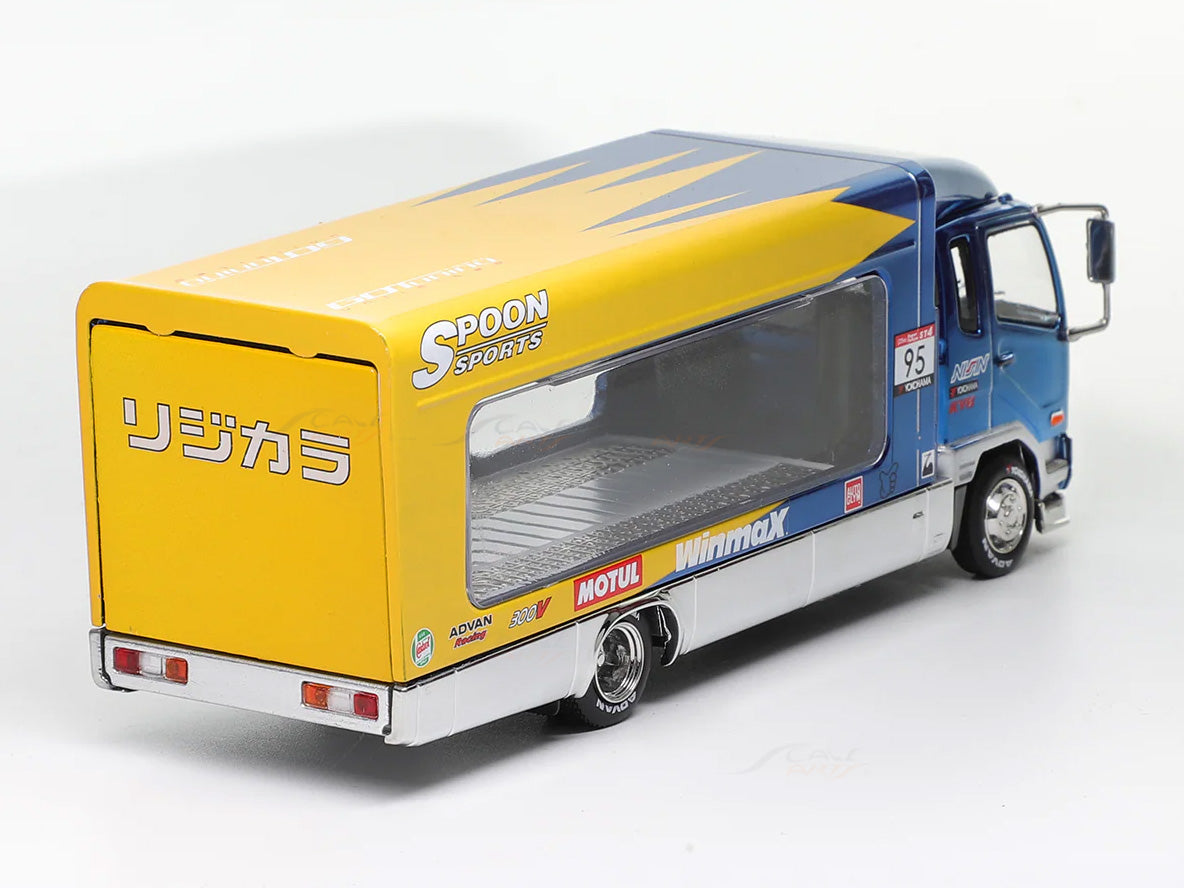Mitsubishi Fuso Fighter 1024 SPOON Chrome Blue 1:64 Shadow Pro
