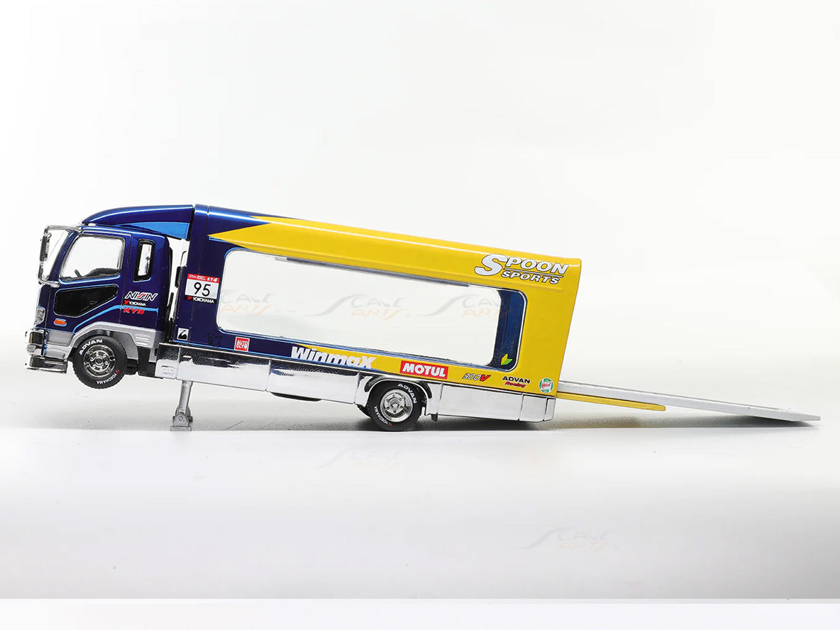 1/64 SHADOW PRO 三菱　ふそう トラック　SPOON スプーン Mitsubishi Fuso Fighter 1024 SPOON Chrome Blue 1:64 Shadow Pro