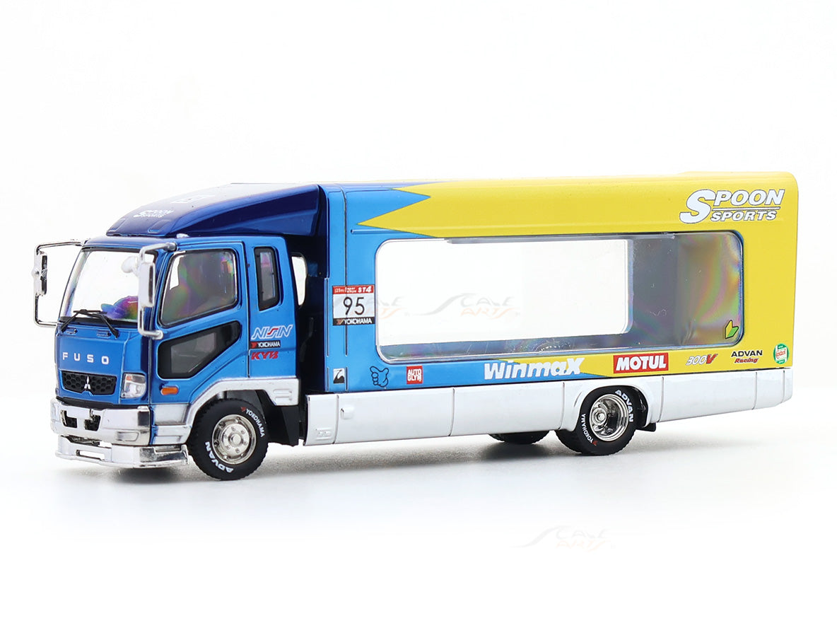 Mitsubishi Fuso Fighter 1024 SPOON Chrome Blue 1:64 Shadow Pro