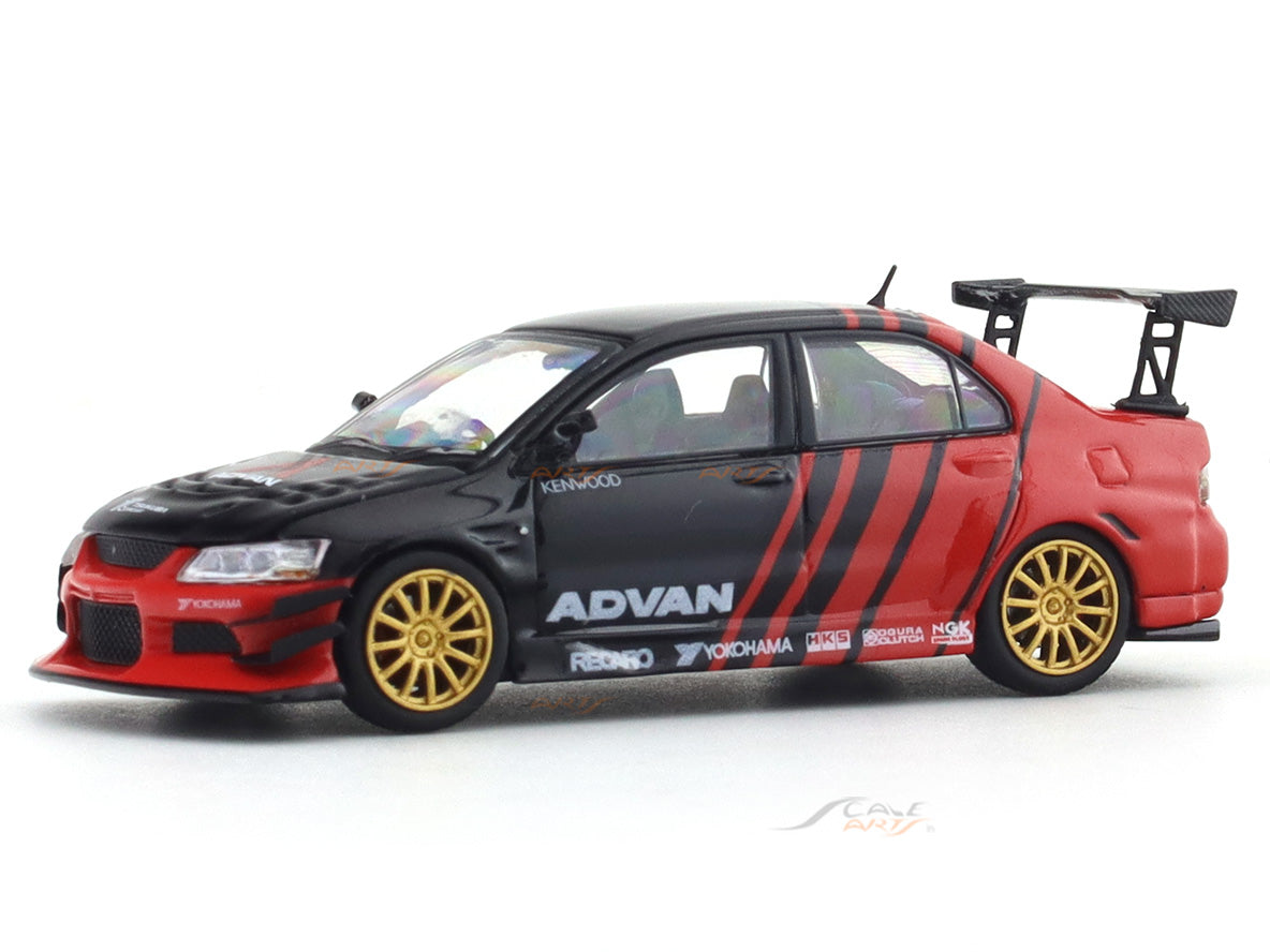 Engup 1/18 三菱 ランサー EVO 9 ADVAN Mitsubishi Lancer Evolution IX Advan with figure 1:64 Time Micro