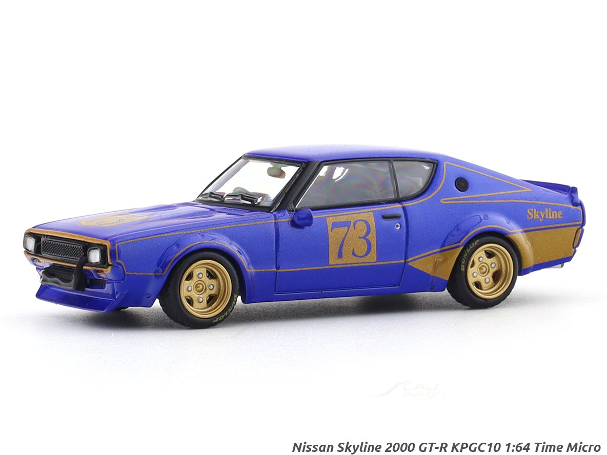 Nissan Skyline 2000 GT-R KPGC10 blue 1:64 Time Micro diecast scale