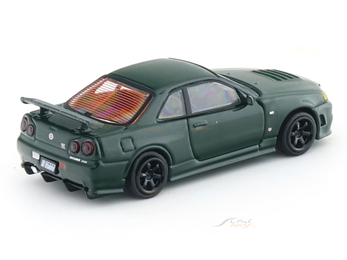 Nissan Skyline GT-R R34 Z-Tune green 1:64 Shadow Diecast Model Car