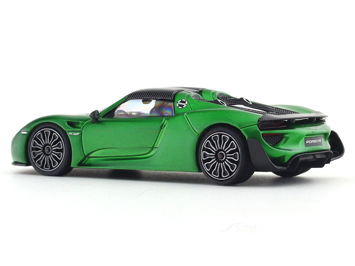 Porsche 918 Spyder Green 1:64 Time Micro diecast scale model