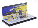 Spoon Garage Diorama set 1:64 Moreart scale model diorama