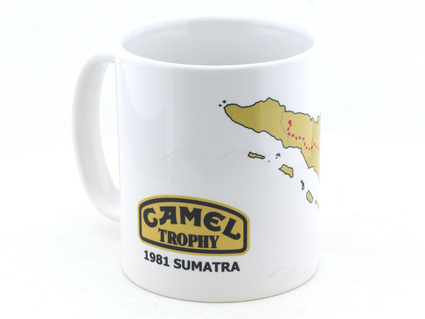 1981 Sumatra Camel trophy map design Coffee Mug