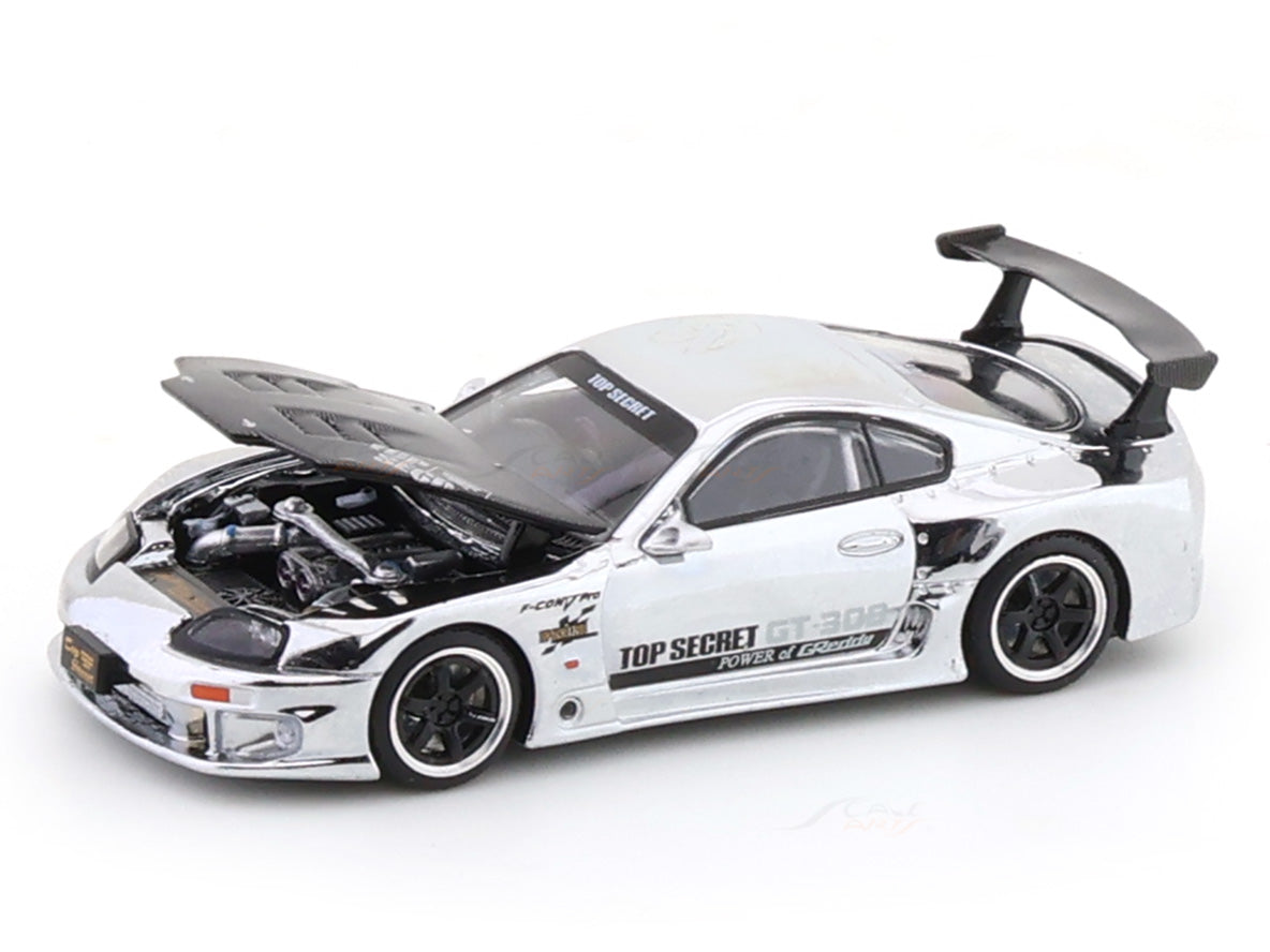 Toyota Supra GT300 Top Secret Chrome 1:64 Pop Race Licensed